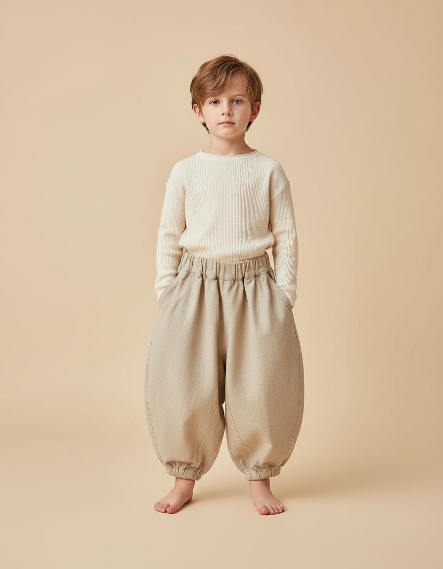 Pantalon Beige Toile