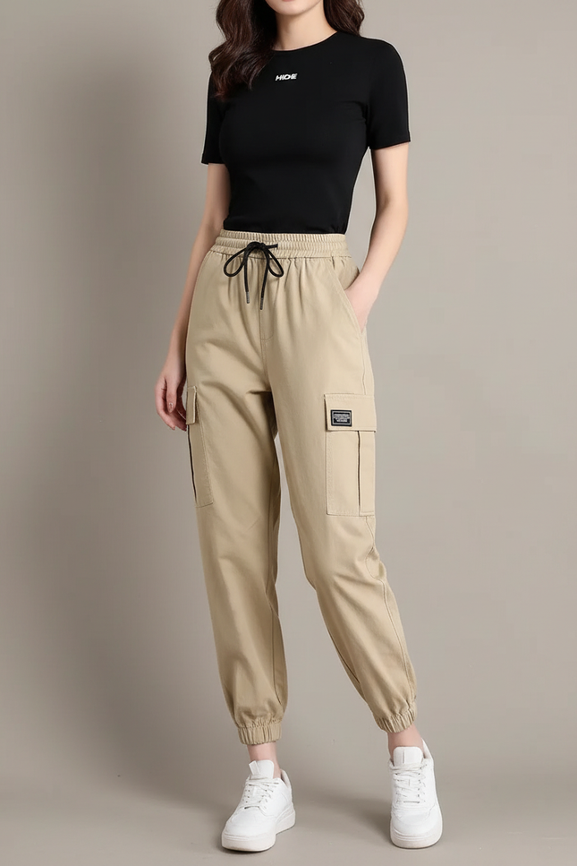 Pantalon Cargo Beige Fille - Toile