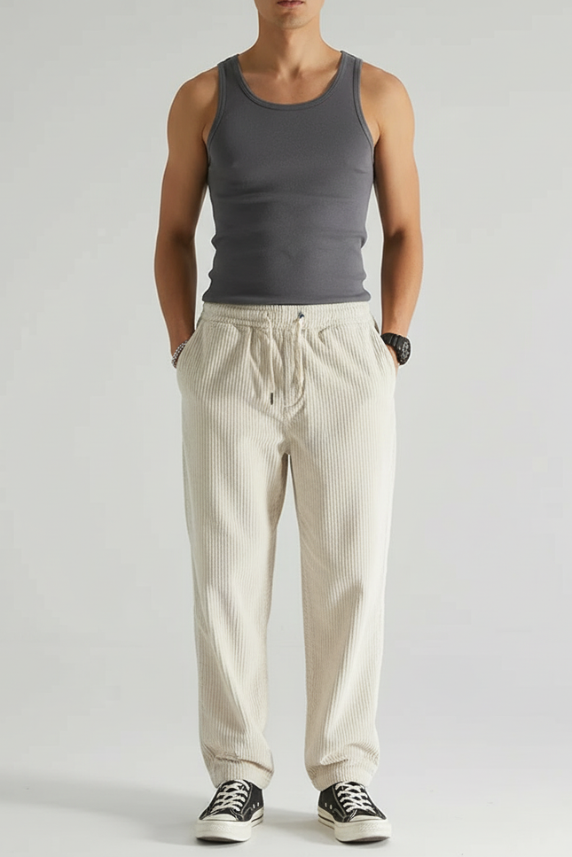 Pantalon Beige Dc20 - Cordé
