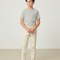 Pantalon Beige Droit Élégant Garçon Classique Cérémonie - Gabardine