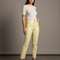 Pantalon Beige Brillant Taille Haute Similicuir Skinny - Jaune Simili cuir