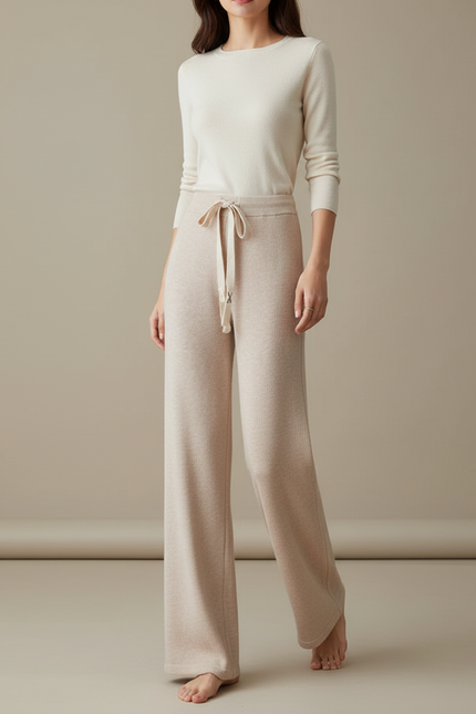 Pantalon Laine Beige