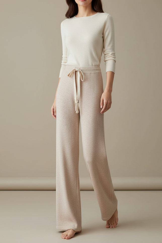 Pantalon Laine Beige