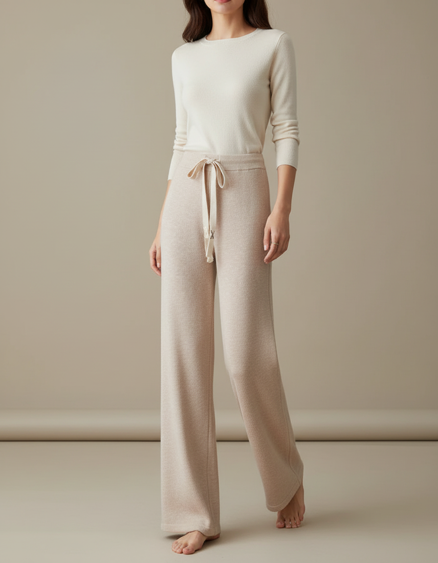 Pantalon Laine Beige