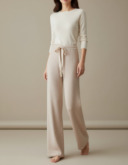 Pantalon Laine Beige