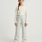 Pantalon Beige Molleton Droit Confortable Enfant - Gris