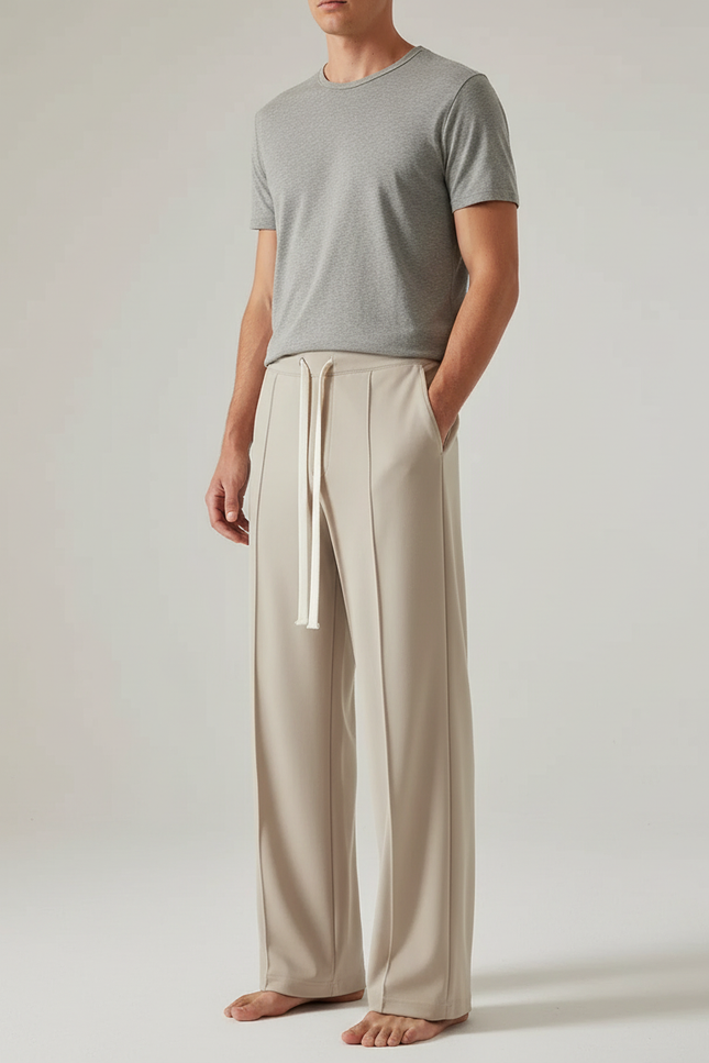 Pantalon Beige Homme Grande Taille - Polyester