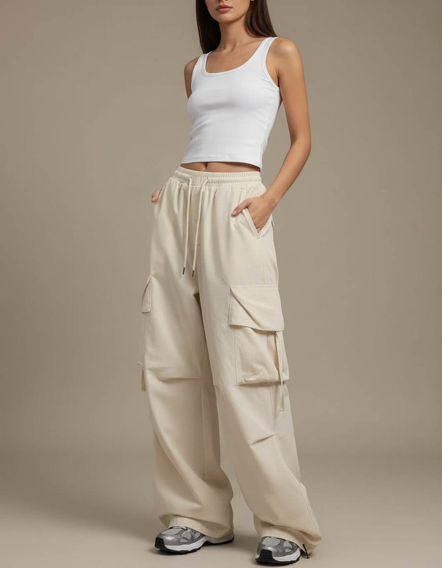 Pantalon Beige D248 - Polyester
