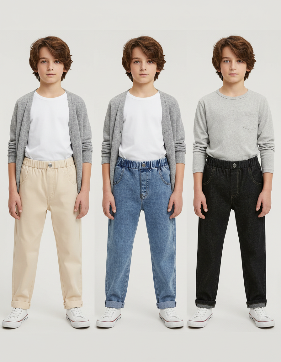 Pantalon Beige Bebe Garcon - Coton