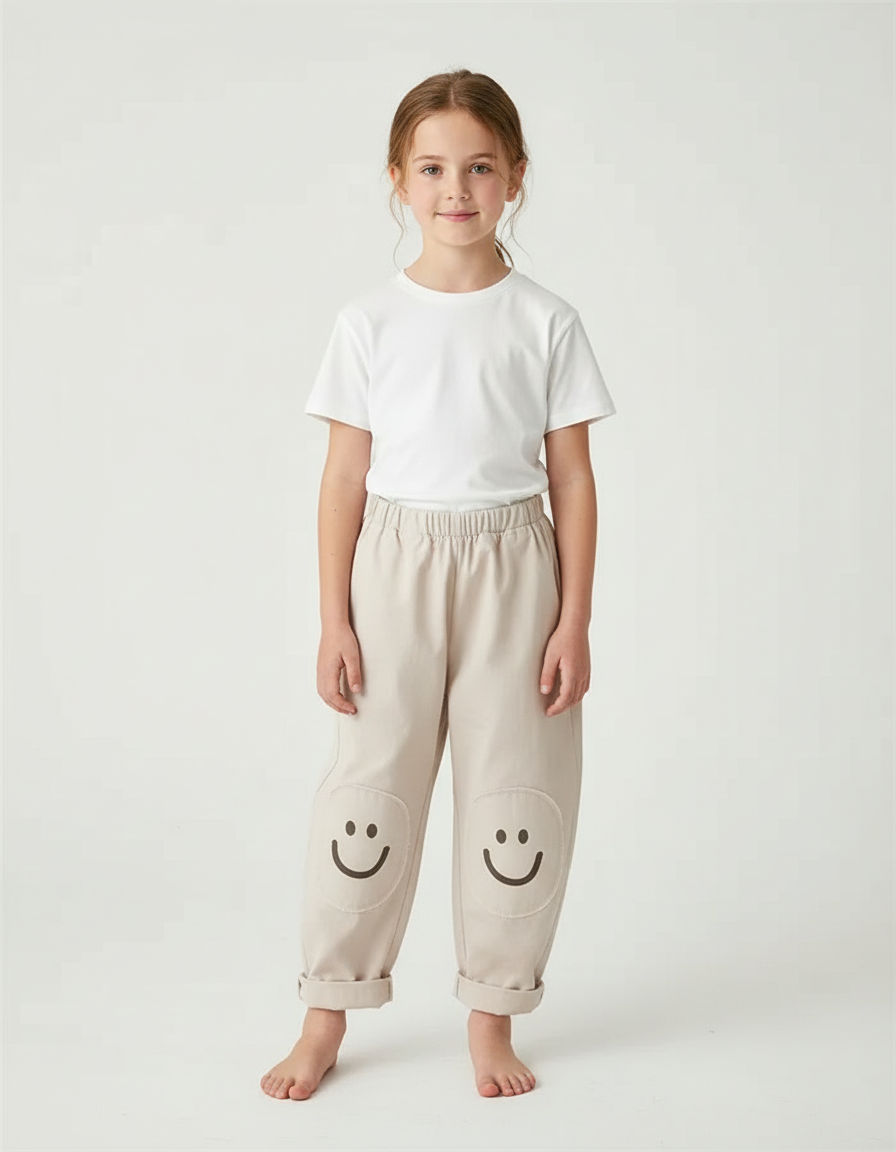 Pantalon Beige Coton Harem Smilies Enfant