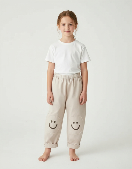 Pantalon Beige Coton Harem Smilies Enfant