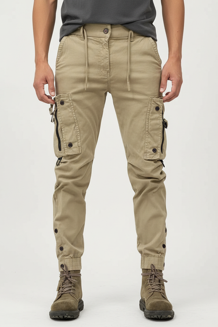 Pantalons Cargo Beige - Toile