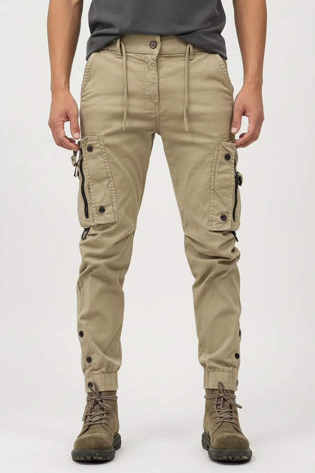 Pantalons Cargo Beige - Toile