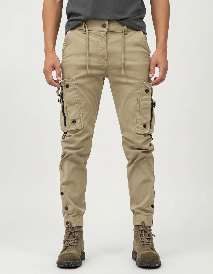 Pantalons Cargo Beige - Toile
