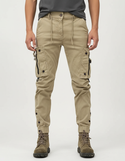 Pantalons Cargo Beige - Toile