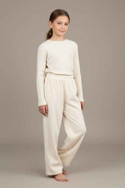 Pantalon Beige A85b - Cordé
