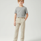 Pantalon Beige Droit Élégant Coton Garçon Classique - Gabardine