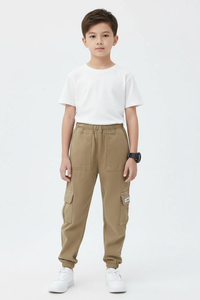 Pantalon Cargo Beige Ado - Kaki Toile