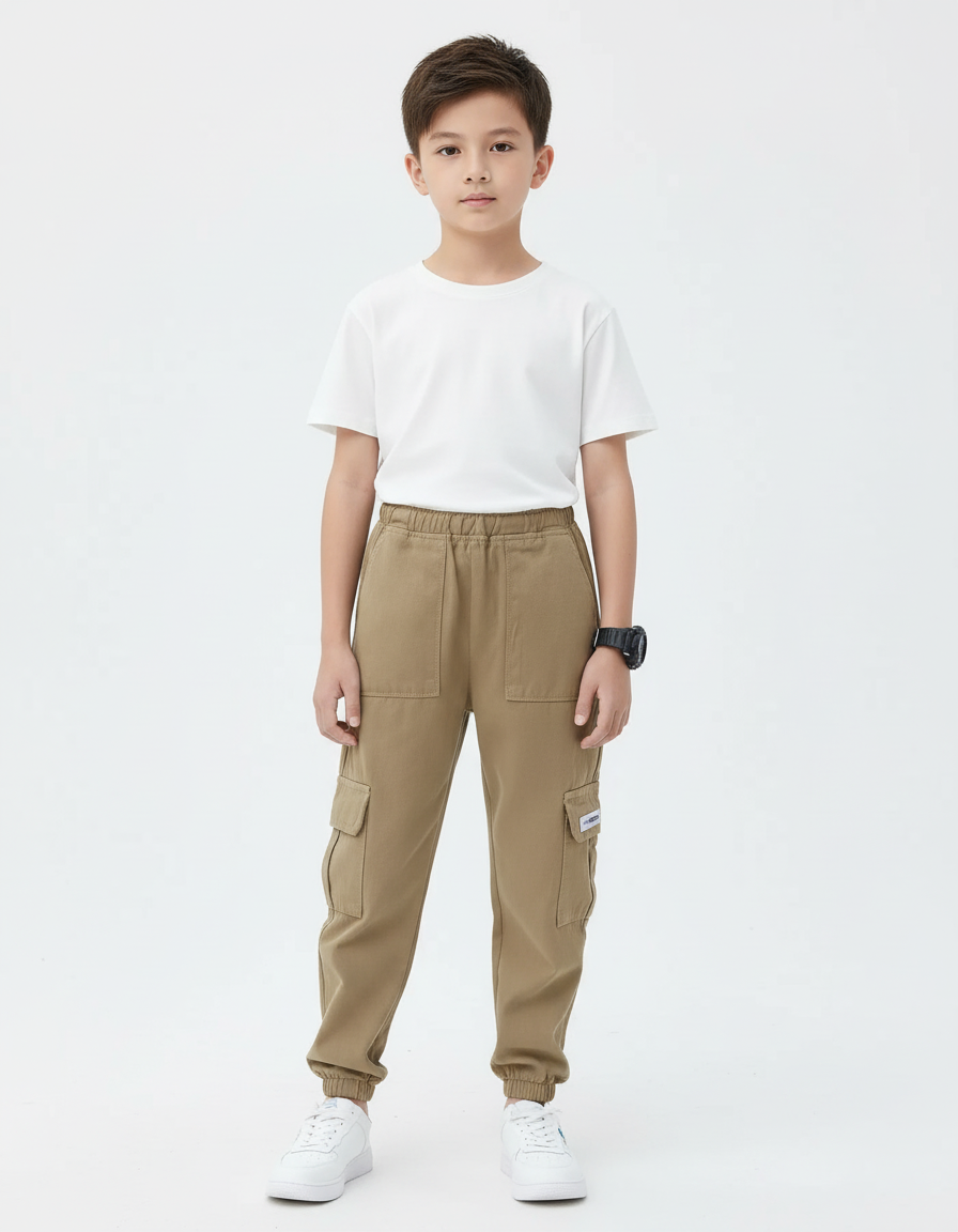 Pantalon Cargo Beige Ado - Kaki Toile