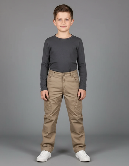 Pantalon Beige Cargo Coton Confortable Enfant
