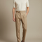 Pantalon Beige Homme Pli Taille Haute Élégant - Gabardine