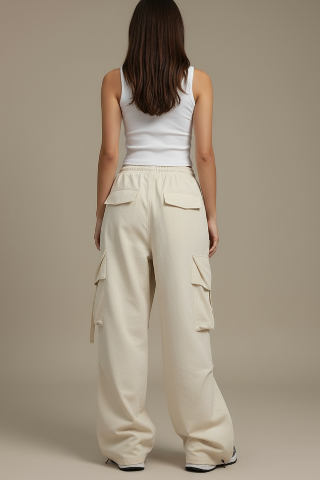 Pantalon Beige D248 - Polyester - vue 2