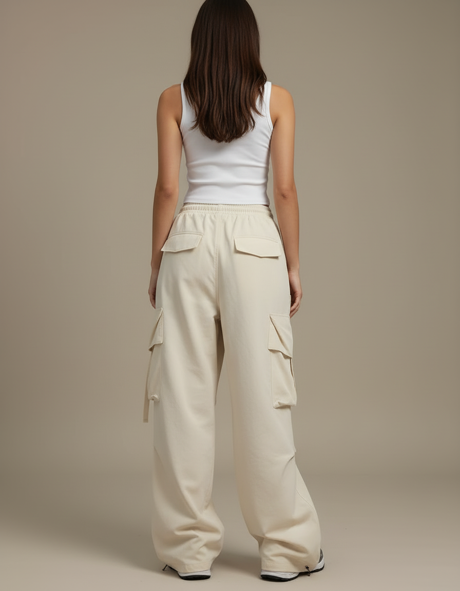Pantalon Beige D248 - Polyester - vue 2