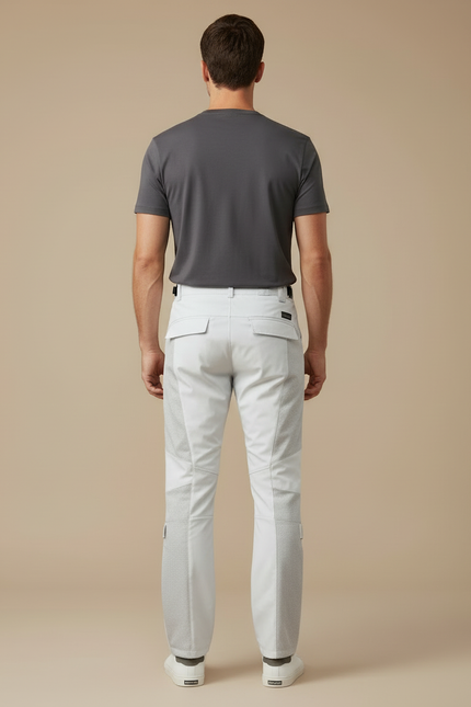 Pantalon Beige Moto Mesh Léger Respirant Homme - Gris Maille - vue 2