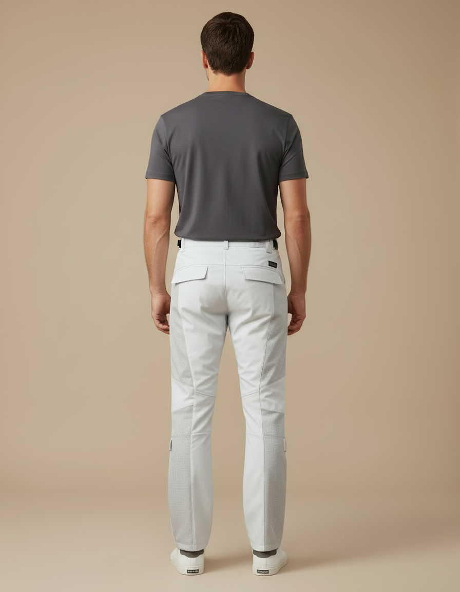 Pantalon Beige Moto Mesh Léger Respirant Homme - Gris Maille - vue 2