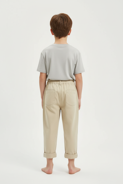 Pantalon Classique Beige - Gabardine - vue 2