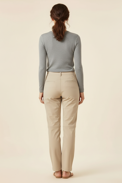 Pantalon Randonnée Femme Beige - Polyester - vue 2
