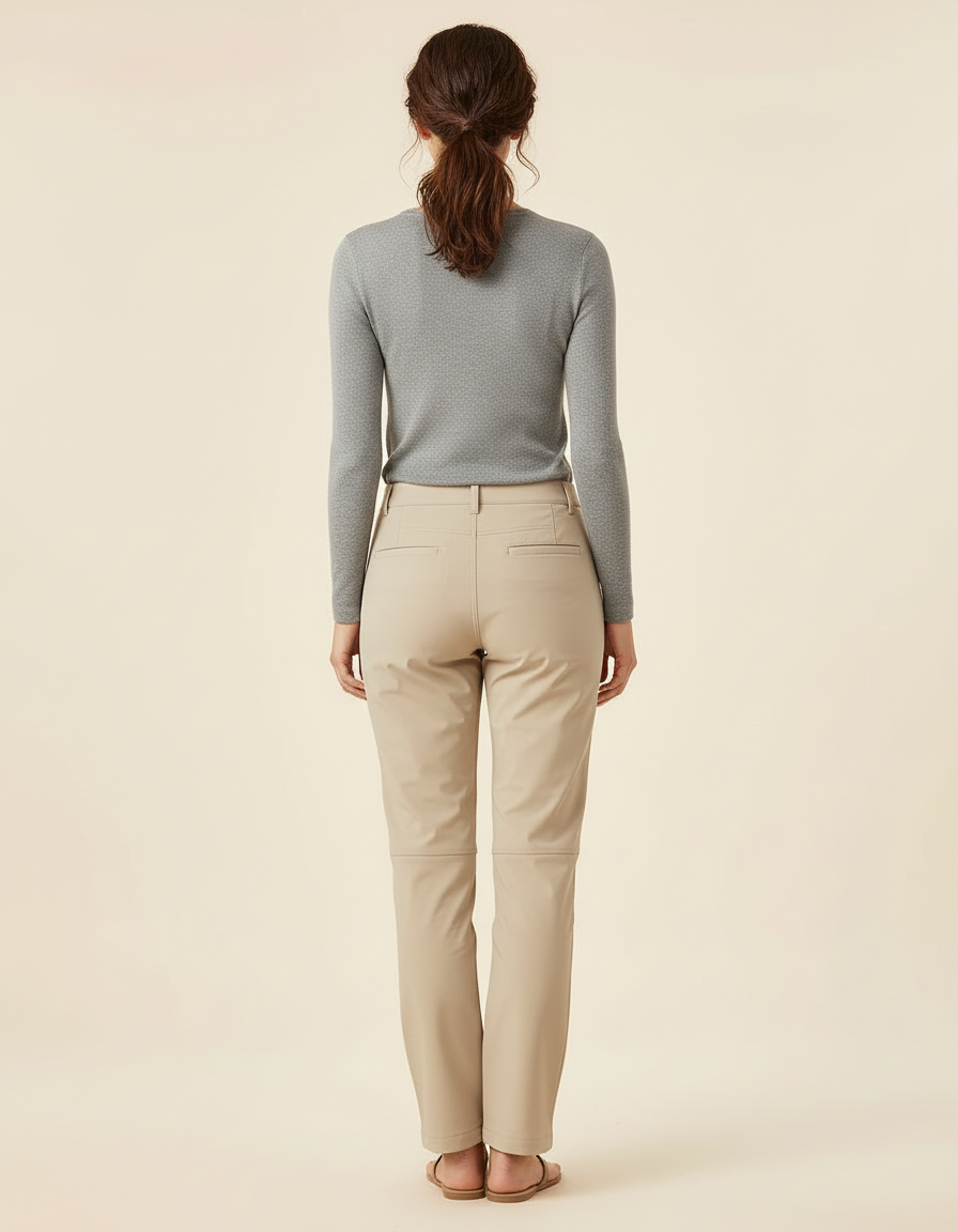 Pantalon Randonnée Femme Beige - Polyester - vue 2