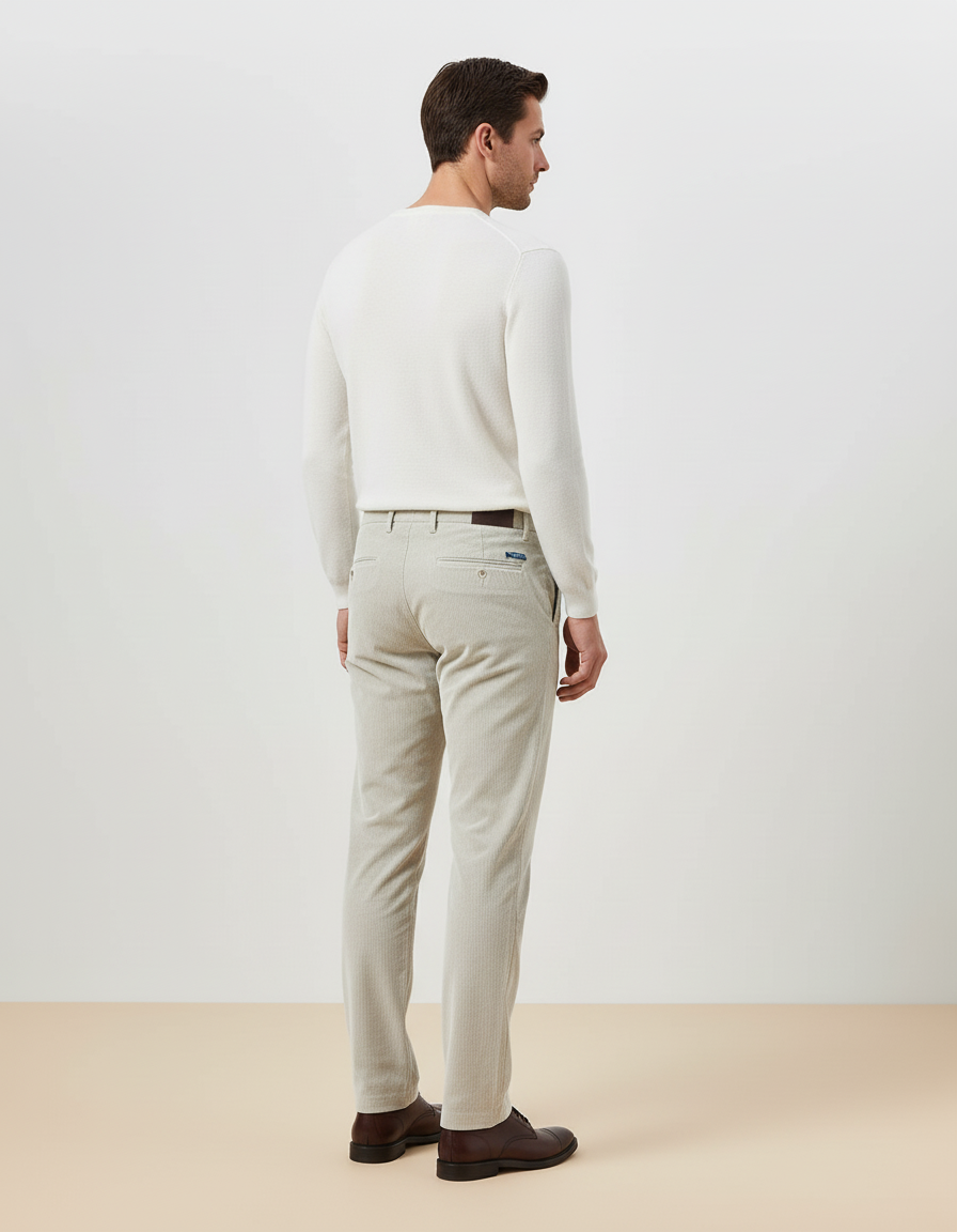 Pantalon Beige Cotelé - Cordé - vue 2