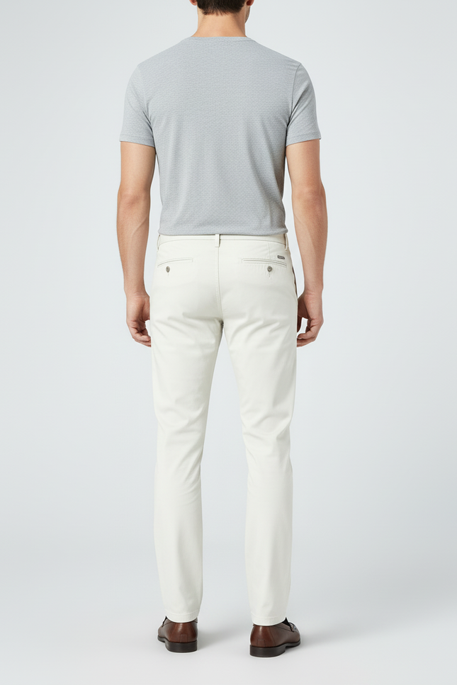 Pantalon Beige Clair - Gabardine - vue 2