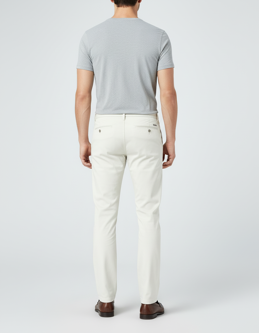 Pantalon Beige Clair - Gabardine - vue 2
