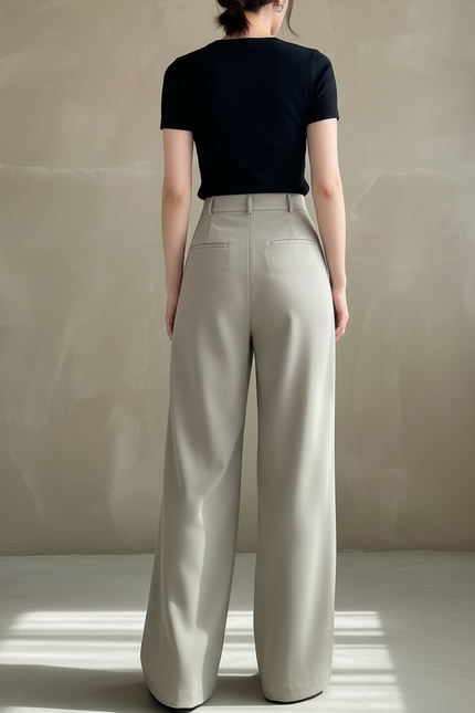 Pantalon Beige Casual - Gabardine - vue 2