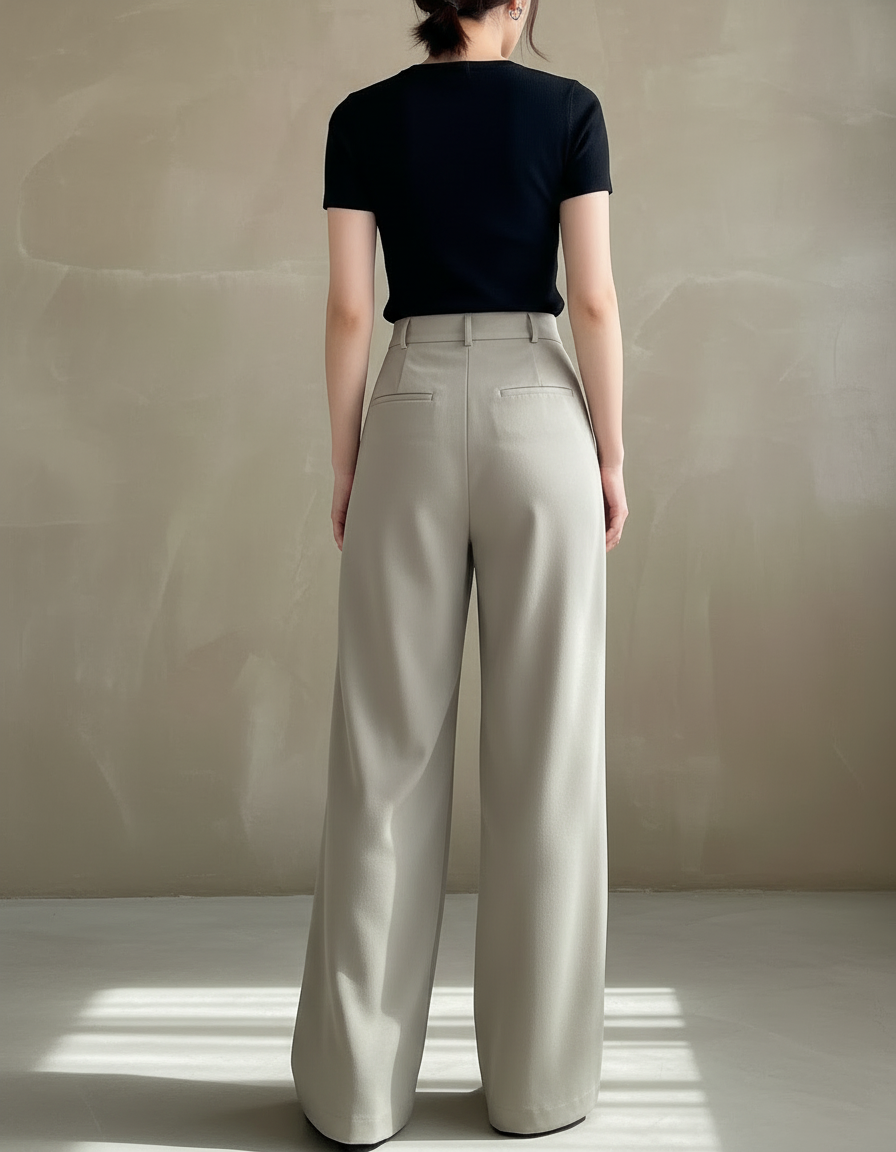 Pantalon Beige Casual - Gabardine - vue 2