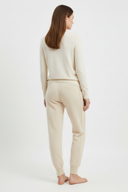 Pantalon Slim Femme Beige - Laine - vue 2