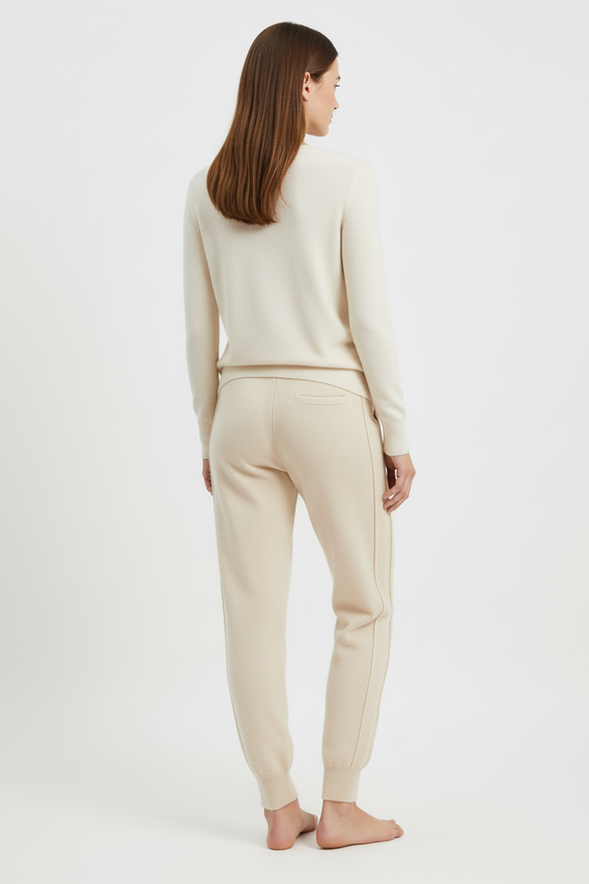 Pantalon Slim Femme Beige - Laine - vue 2