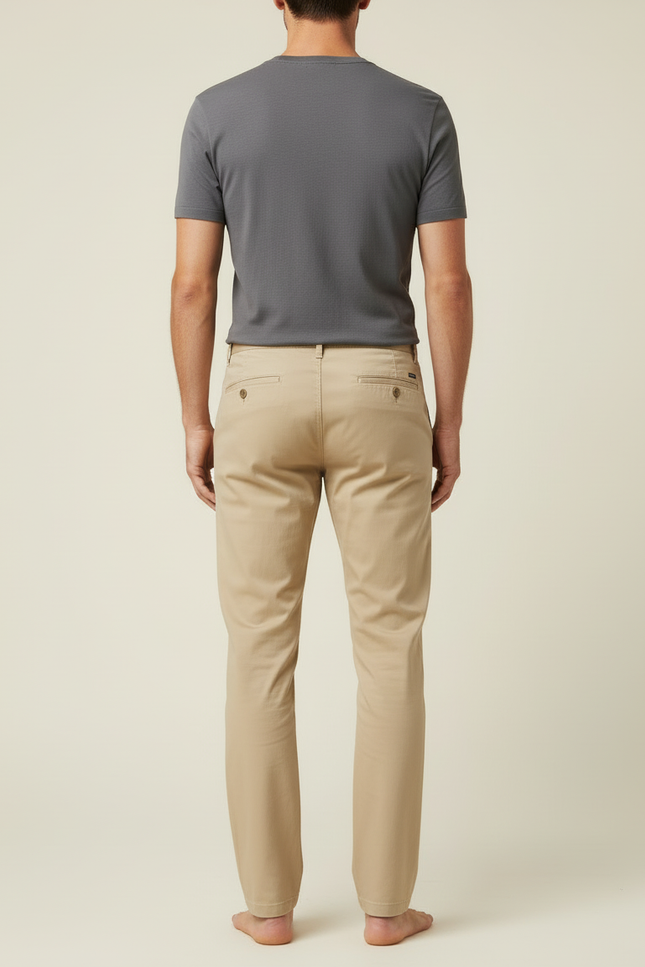 Pantalon Beige 3a4f - Gabardine - vue 2