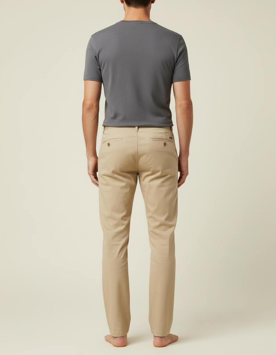 Pantalon Beige 3a4f - Gabardine - vue 2