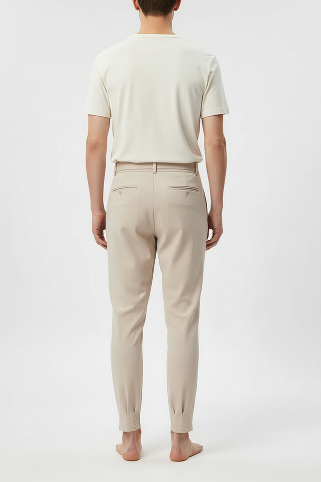 Pantalon Beige Avec Ceinture - Polyester - vue 2