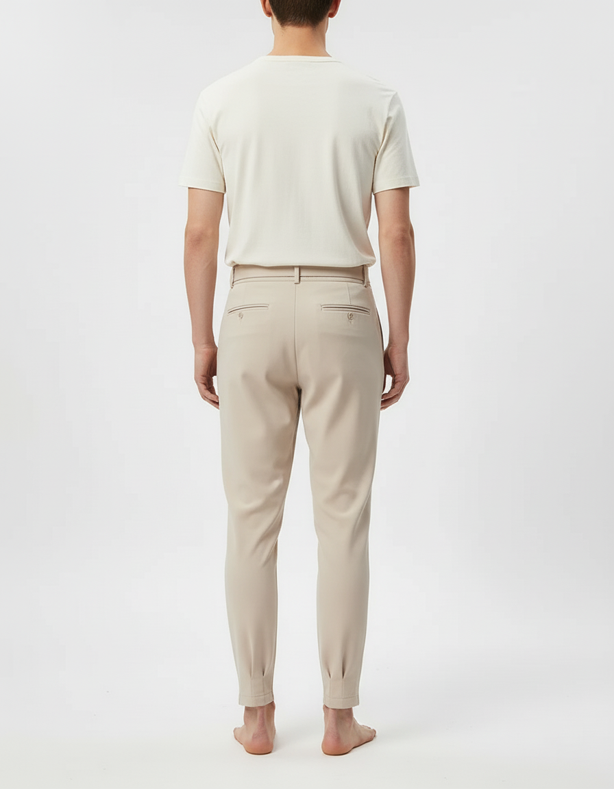 Pantalon Beige Avec Ceinture - Polyester - vue 2