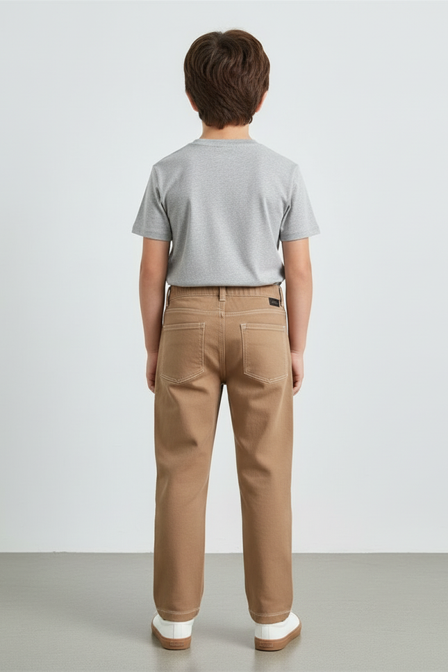Pantalon Carpenter Beige - Toile - vue 2