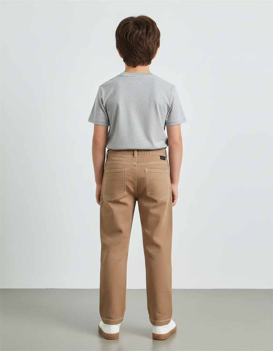 Pantalon Carpenter Beige - Toile - vue 2