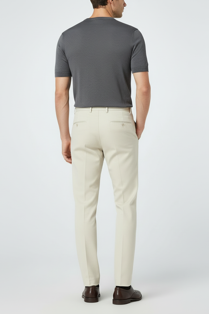Pantalon Habillé Beige - Gabardine - vue 2