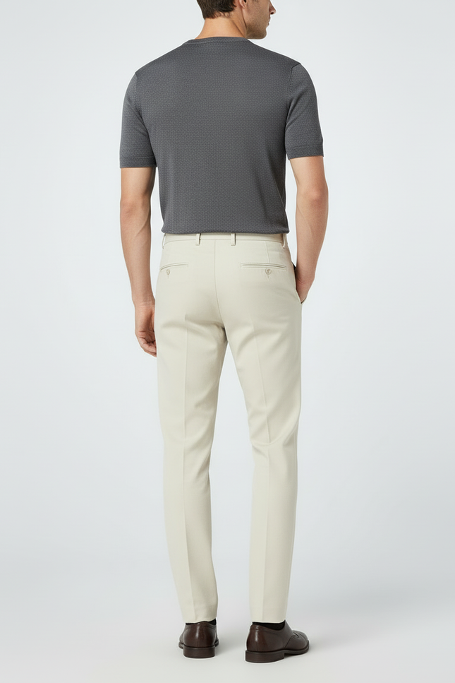 Pantalon Habillé Beige - Gabardine - vue 2