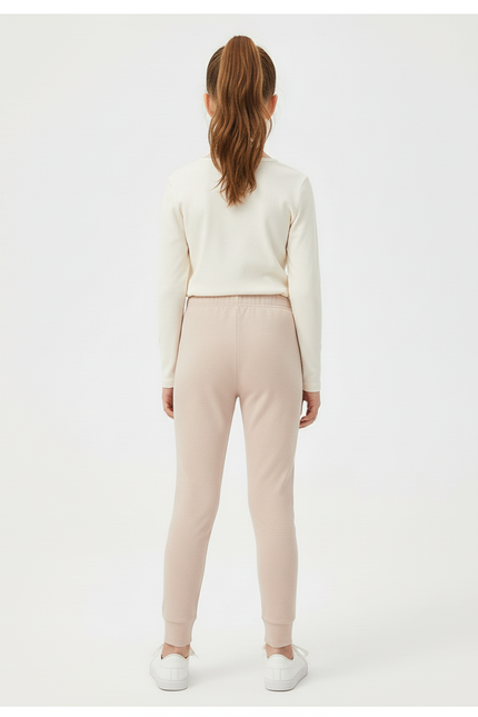 Pantalon Beige Côtelé Élastique Enfant Confortable - Maille - vue 2