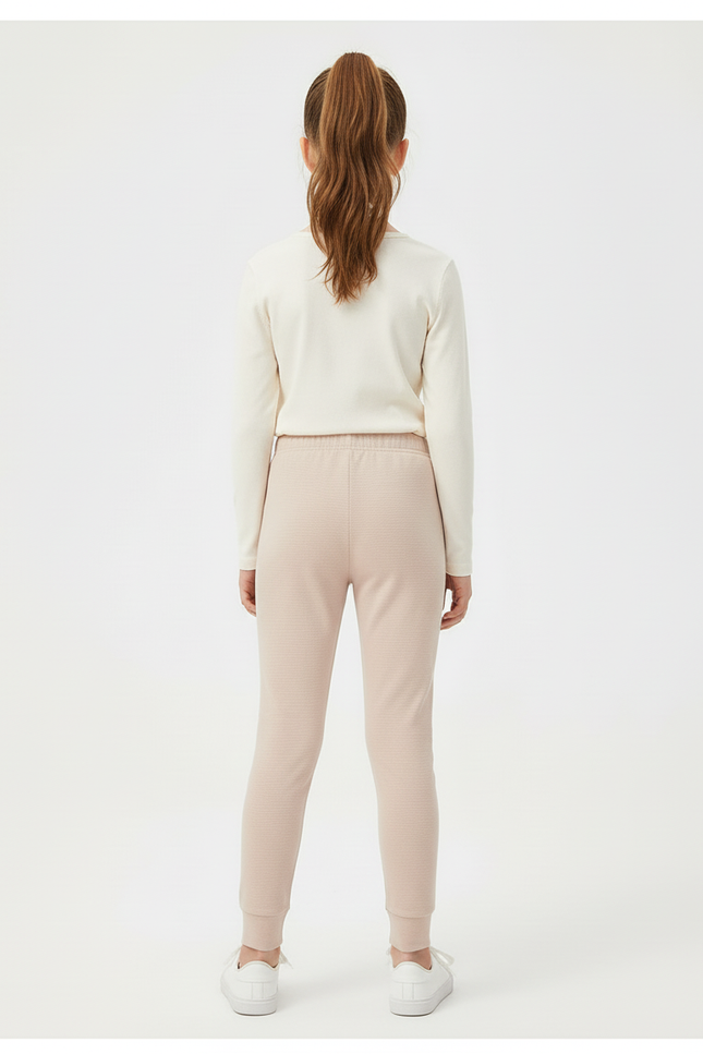 Pantalon Beige Côtelé Élastique Enfant Confortable - Maille - vue 2
