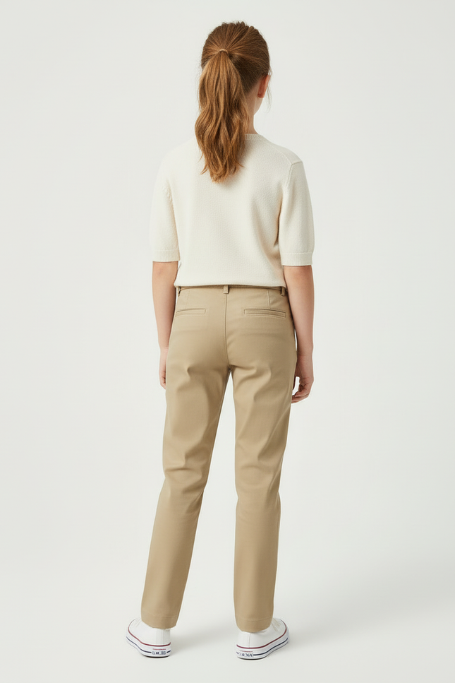 Pantalon Uniforme Beige - Gabardine - vue 2